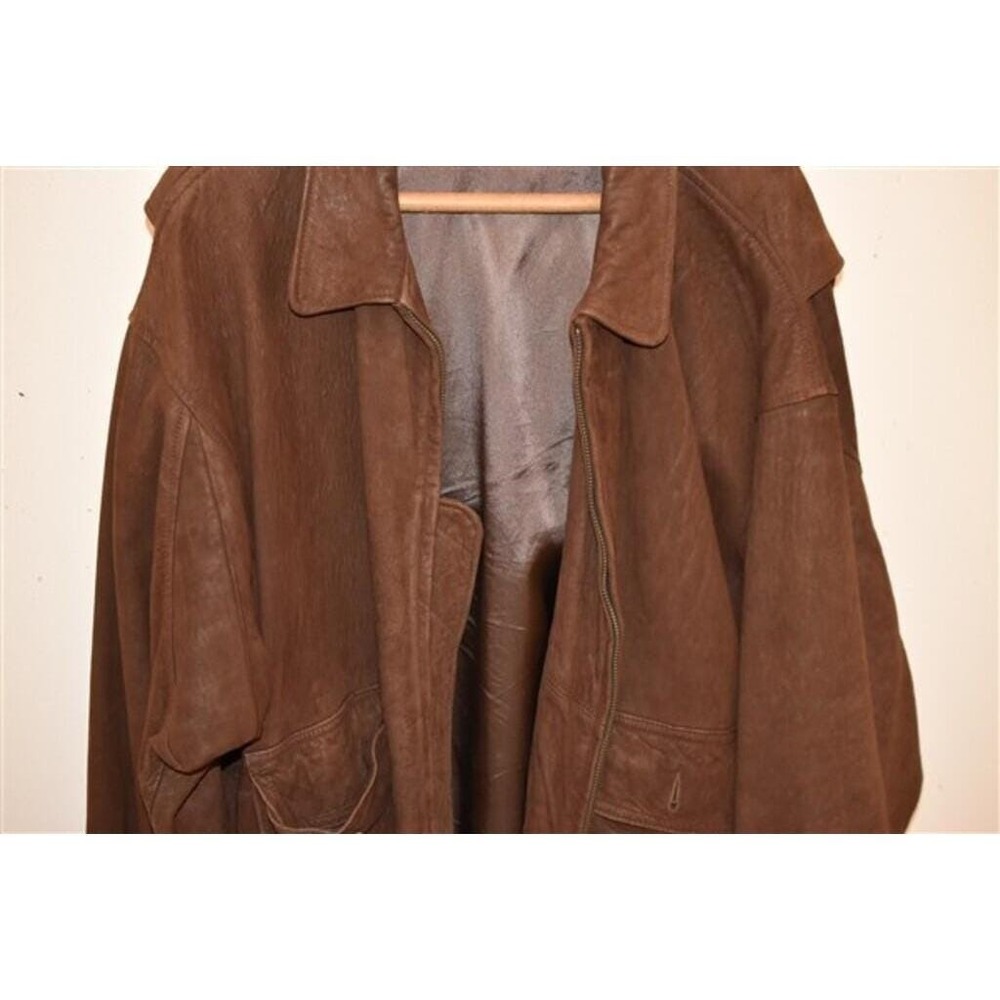 Vintage Golden Bear Leather Jacket 42 Brown USA Made Distressed Bomber